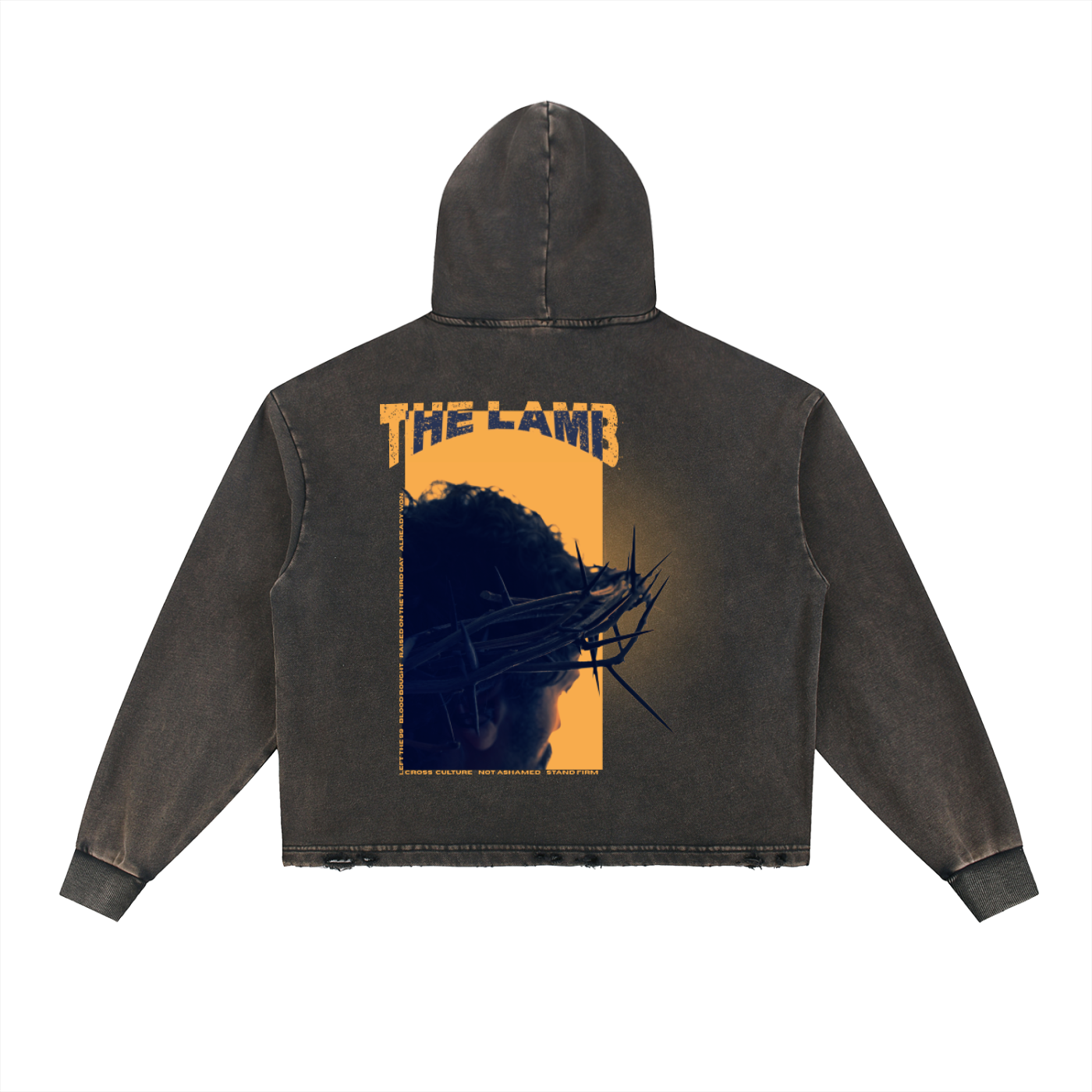 The Lamb Vintage Washed Hoodie - Premium Cotton Blend